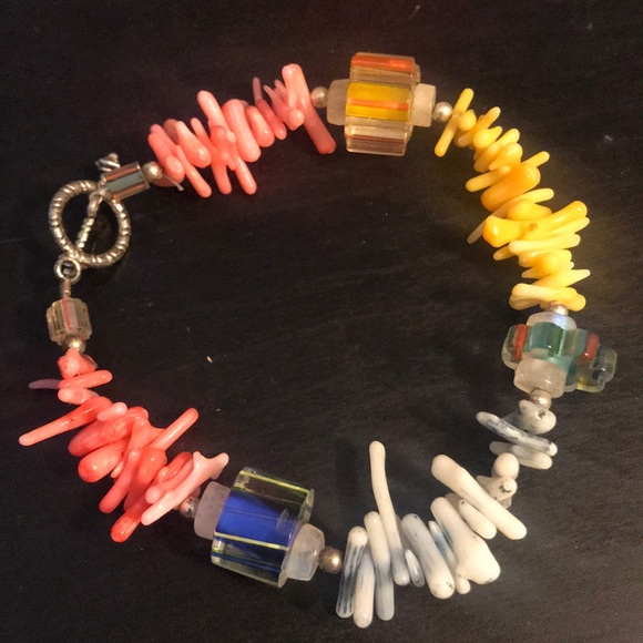 Hand Crafted Jewelry - Handcrafted cupolini coral and cane glass